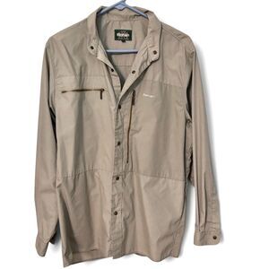 Rohan Hyde Windshirt Men’s Small Khaki Outdoor Hiking Shirt UK